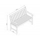 Banc acacia 2 pers - L.119 X P.59 X H.89 cm